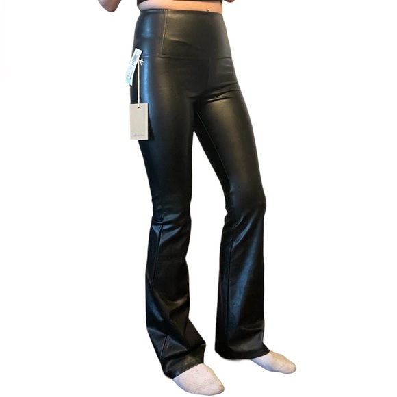 Wilfred Free (Aritzia) Faux Leather Flare Pants - Size S - Picture 1 of 4